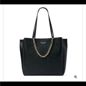 Kate Spade Carlyle large black leather tote